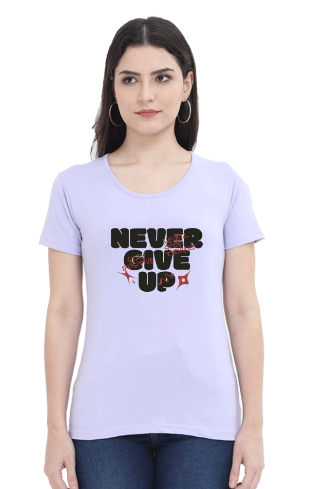 "Never Give Up" Motivational T-Shirt