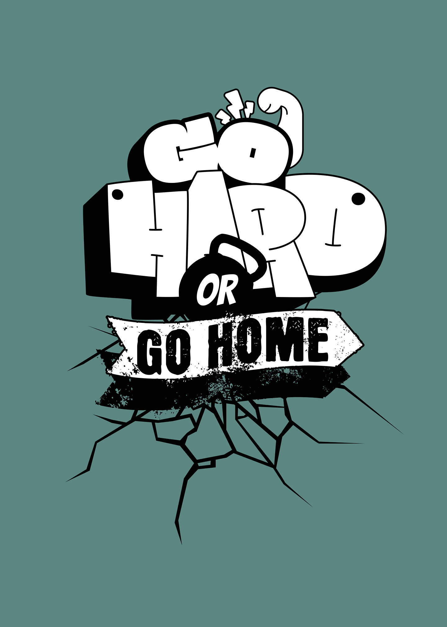 Go Hard or Go Home" Fitness T-Shirt