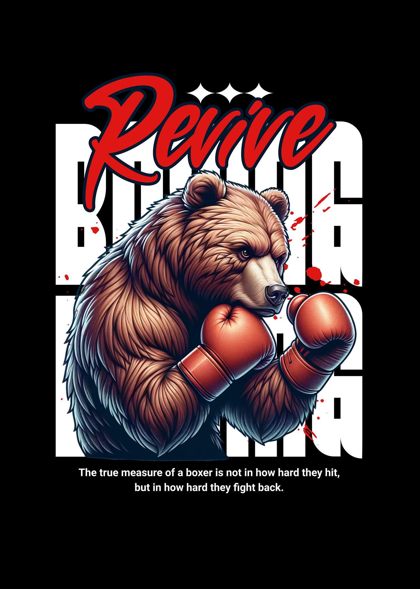 Revive" Boxing T-Shirt – For Fighters Who Never Give Up!