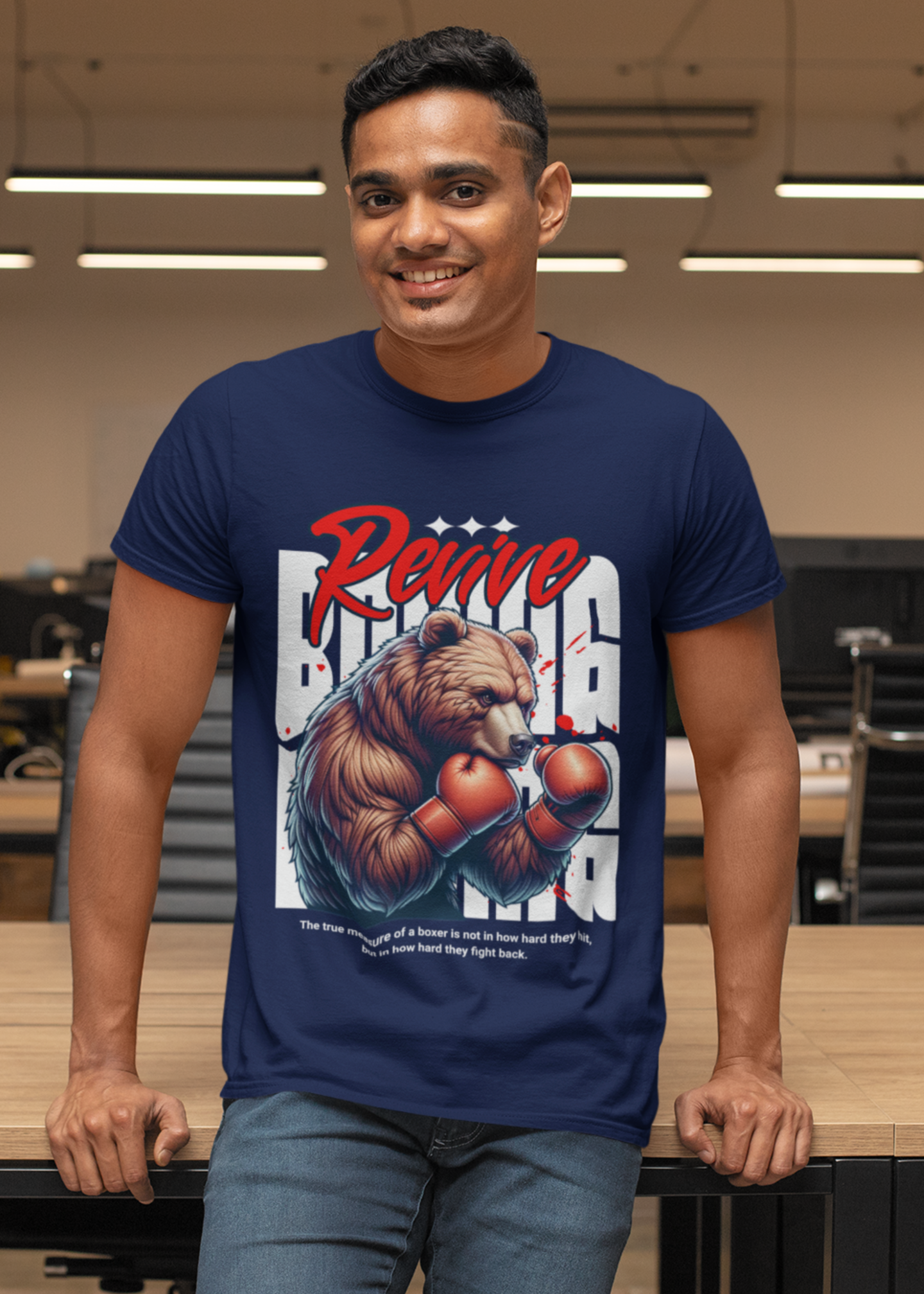 Revive" Boxing T-Shirt – For Fighters Who Never Give Up!