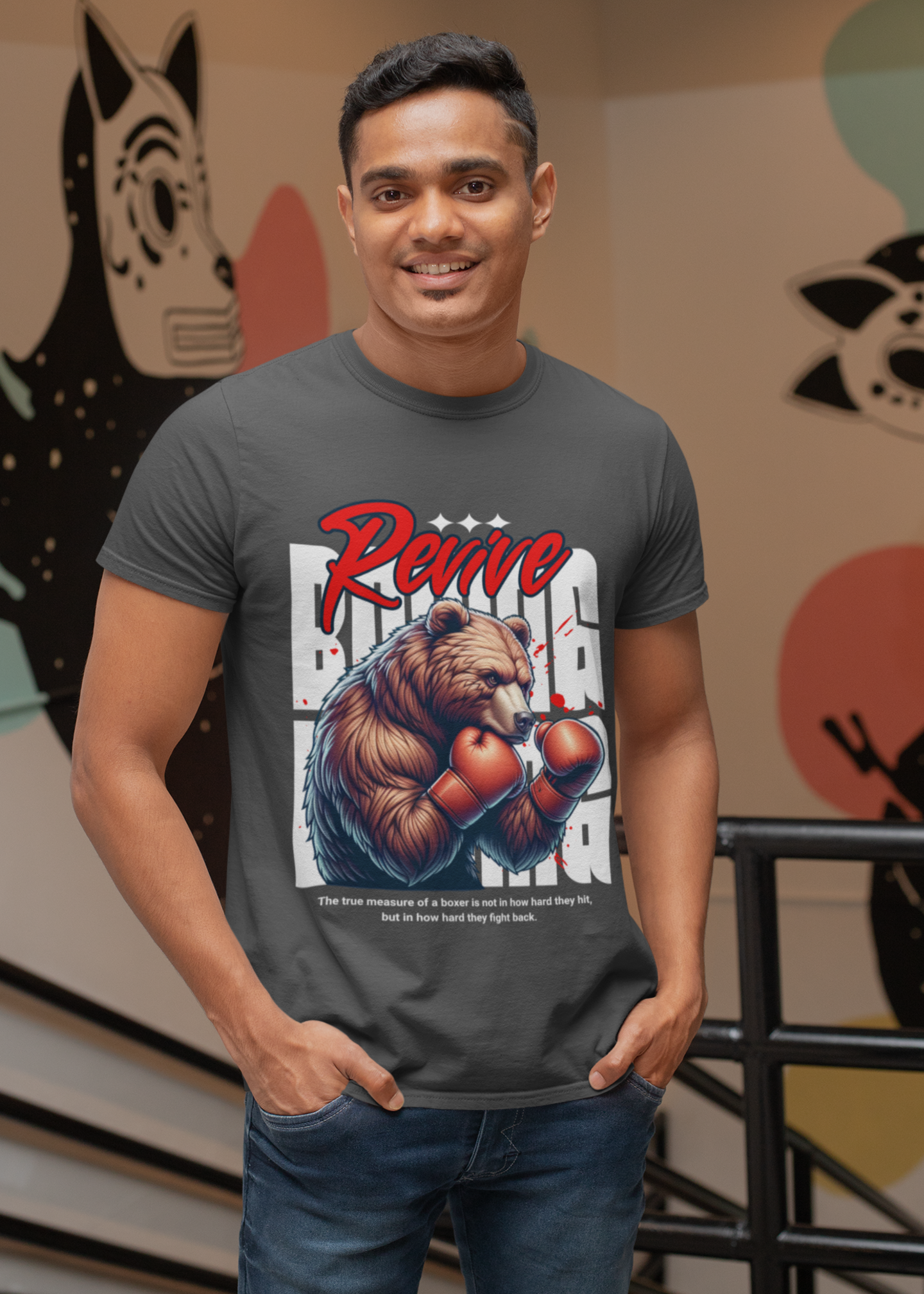 Revive" Boxing T-Shirt – For Fighters Who Never Give Up!