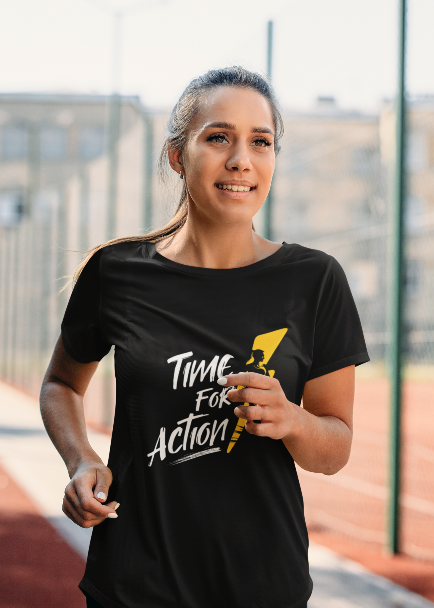 Time for Action" Fitness Motivation Tee